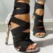 SHLIANG Women Sandal High Heels Gladiator Ankle Strap Sandals Summer Ladies Party Pumps Shoes Sandal Big Size For Women Y0257_vogvips.com