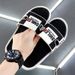 Men’s 2023 Summer Thick Sole Slide Slippers, Fashion Non Slip Breathable Casual Sandals For Indoor Outdoor Beach Daily Wear_vogvips.com