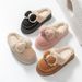 Autumn And Winter Warm For Women, Thickened Non-Slip Home Use Furry Slippers With Bow, Women's Outdoor Cotton Shoes_vogvips.com
