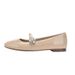 Cowhide Version Flower Diamond Square Head Rhinestone Buckle Strap Flat Bottom Mary Jane Ballet Shoes For Women_vogvips.com
