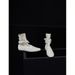 2025 Fall/Winter New Niche Design Lace-Up Height-Increasing White Ankle For Women, Vintage Slim Boots_vogvips.com