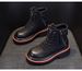Women's Martin Boots Retro Locomotive Boots Leather Face Short Tooling Boots British Versatile Women's Boots_vogvips.com