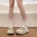 French-style Sweet Bow-tie Closed-toe Slippers For Women, 2026 Spring-summer New Thick-soled Slip-on Shoes_vogvips.com