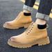 European Warm Series Men's Martin 2025 Autumn Winter Fleece Lined Thickened Warm Yellow Casual Trendy British Work Boots_vogvips.com