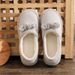 Maternity Slippers For Postpartum Women, Autumn And Winter Fleece-Lined, Soft Sole, Closed Heel, Non-Slip, Waterproof, Thick Sole, Home Cotton Slippers For Pregnant Women_vogvips.com