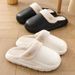 Removable Cotton Slippers For Women For Indoor Use In Winter, Non Slip Thick Sole, Warm And Plush Autumn And Winter Fur Slippers For Outdoor Wear_vogvips.com