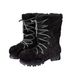 Sheepskin Fur Lace-up Boots For Women 2025 New Thick Sole Height-increasing Fleece-lined Thickened Warm Northeast Snow_vogvips.com