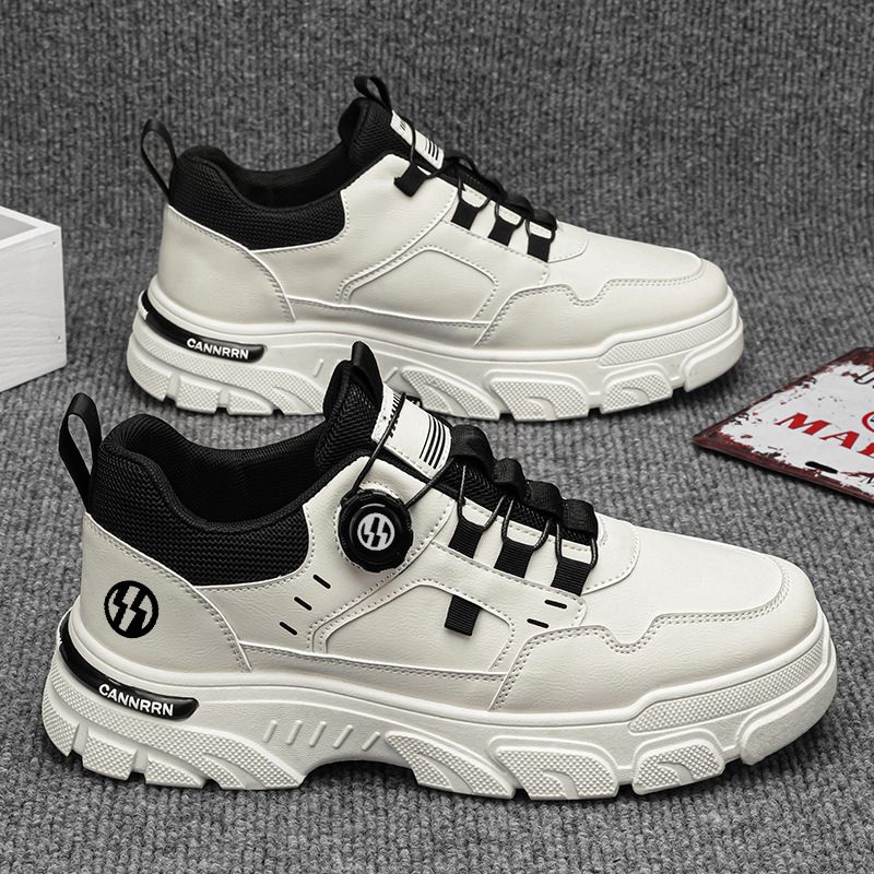 Men's Shoes Breathable Tooling Shoes Men's Martin Boots Men's Platform White Casual Board Shoes_vogvips.com