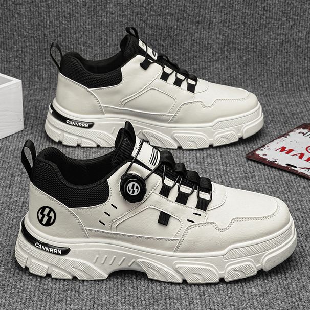 Men's Shoes Breathable Tooling Shoes Men's Martin Boots Men's Platform White Casual Board Shoes_vogvips.com