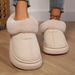 Labeled Women's Winter Warm Fleece-Lined Non-Slip EVA Thick-Soled Outdoor Wear Closed-Back Cotton Slippers Home Shoes_vogvips.com