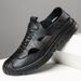 Genuine For Men 2026 New Model Men's Casual Beach Shoes Hollow Leather Sandals Breathable Closed-toe Cross-border Clogs_vogvips.com