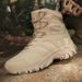 High-top Men Outdoor Anti-slip Thick-soled Shock-absorbing Breathable Combat Boots Men Comfortable Casual Ankle Boots Men_vogvips.com