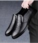 Casual Leather Shoes Men's Small Leather Shoes Men's Shoes Lazy Shoes Gingham Men's Shoes_vogvips.com