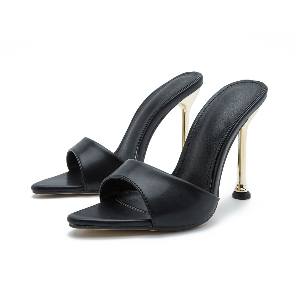 New Pointy Electroplated High Heel Sandals_vogvips.com