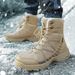 Men's Casual Shoes Outdoor Boots Large Size Fashion Casual Shoes Hiking Shoes Outdoor Plus Velvet Warm Combat Military Boots Trendy Men's Shoes_vogvips.com