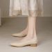 Loafers 2026 New Style Chunky Heel Gentle Fairy Square Toe Slip-On Flat Soft Sole Versatile Women's Shoes_vogvips.com