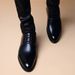 Spring Versatile Genuine Soft Leather Trendy Business Casual Wedding Korean Style Pointed Toe British Lace-up Formal_vogvips.com