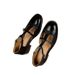 Mary Jane For Women 2025 New Soft Leather Retro Brogue Women's British Style Loafers Chunky Heel Single Shoes_vogvips.com