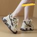2023 Autumn New Style Height-Increasing Korean Version Color-Block Dad Thick-Soled Wedge Casual Sneakers Student Women's_vogvips.com