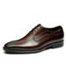【 VIP Specialty 】 Pointed Genuine Leather For Men, Business Formal Wear, Pointed Carved Block Shoes_vogvips.com