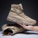 European Warm Series Martin Spring Canvas High-top Work Boots Men's Safety Summer Yellow Desert Hiking Sports Trendy Shoes_vogvips.com