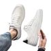 Men's Pure White Board Shoes Breathable Lightweight Casual Sneakers Teens Fall Sports Shoes Comfortable Versatile Durable Outdoor_vogvips.com