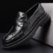 Euro Step Spring New Formal Breathable Non-Slip Genuine Leather Thick-Soled Loafers Men's Business Casual Shoes_vogvips.com