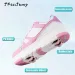 Ine Skates Roller Skate Snickers With Wheels Children Rollerskates Fashion Outdoor Sports Shoes Girls Boys Gifts For S_vogvips.com
