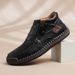 Luxury Men's Shoes Fashion Handmade Leather Shoes Outdoor Casual Ankle Boot Slip On Driving Shoes For Men Loafers Mocass_vogvips.com