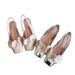 Women's Sheepskin Flat Shoes Exquisite Floral Square Toe Closed Backless Sandals Spring New Style Fairy_vogvips.com