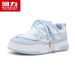 Huili WBN(JS)-3584 Women's White Sneakers 2026 New Model Ins Trend Versatile Design Thick-Soled Casual Shoes_vogvips.com