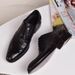 Aofu 3066 New Brogue Oxford Men's Vintage Crocodile Pattern Leather Shoes Large Size_vogvips.com