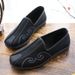 Men’s Shoes Old Beijing Cloth Shoes Men's Soft Sole Shoes Chinese Style Retro Middle Aged And Elderly Dad Shoes Tang Suit Hanfu Embroidered Shoes_vogvips.com