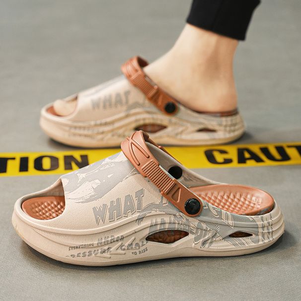 Men's Summer Slippers Outdoor Wear, Thick Sole Increased Height. They Are Anti Slip, Odor Proof, And Wear-resistant,_vogvips.com