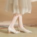 Women's Shoes Shoes For Women, Daily Wear, Apricot Bridesmaid Shoes, Fashionable And Elegant High Heels For Women, Thick Heels, Maternity Shoes_vogvips.com
