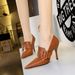 958-2 Women's Wine Cup Super High Heels Pointed Belt Buckle Decoration Single Deep Mouth Shoes_vogvips.com