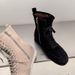 Women Boxing Boots XJ Women's Shoes 25 Autumn Winter Fashion Elastic Soft Cowhide Leather Round Toe Lace-Up Side Zipper Flat Boxing Ankle_vogvips.com