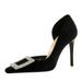 3287-3K63 Fashion Banquet Small Shallow Mouth Xishi Velvet Sparkling Water Diamond Square Head Side Empty High Heel_vogvips.com
