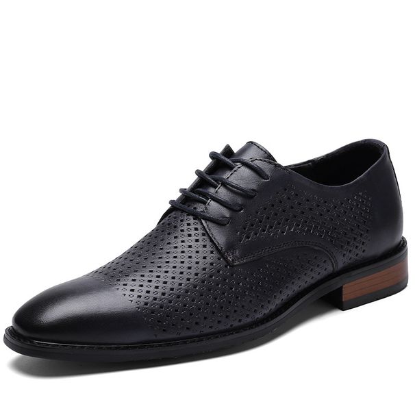 Men's Light Casual Lace-up Dress Leather Shoes Professional Work Men's Shoes_vogvips.com