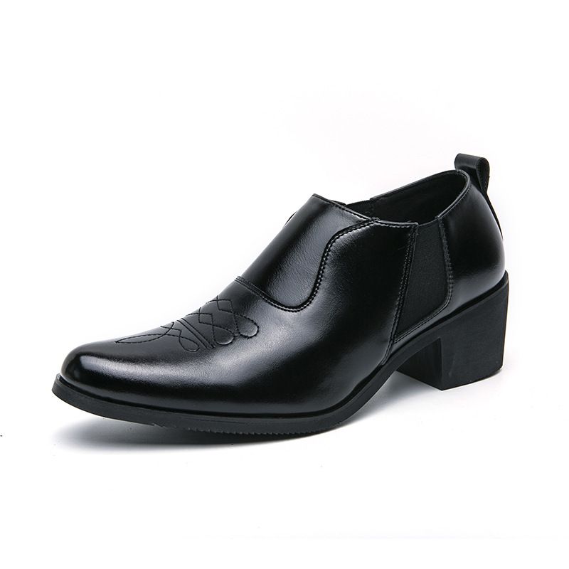 Formal Business Leather Men, Large Size High Heels, Height Increasing Office For Groom, Wedding Shoes_vogvips.com