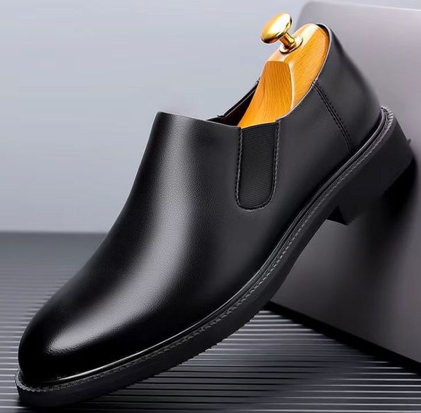 ct Ct Suitable For All Seasons Men's Trendy Youth Lightweight Low-top Rubber Slip-on Leather Shoes Business Formal Casual Daily Style_vogvips.com