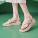 Spring Summer 2025 New Non-Slip Breathable Casual Women's Sandals Clip-Toe Fashion Soft Sole Large Size Slippers_vogvips.com