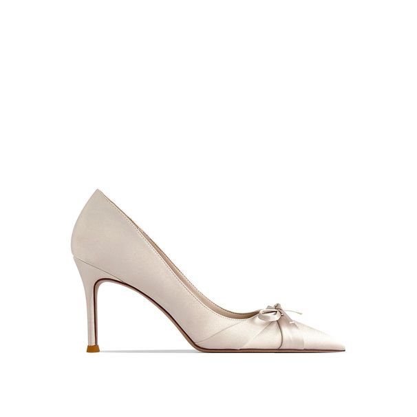 Satin High Heels For Women Stiletto Heels With Butterfly Design Spring Summer Wedding Banquet Evening Gown Shoes_vogvips.com