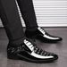 Formal Dress Shoe Black PU Leather Lace Up Point Toe Business Casual Shoes for Men Wedding Party Office_vogvips.com