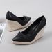 Chunky Wedge Heel Platform Sandals For Women Straw Braided Rope Sole Low Mouth High Heel Plus Size Shoes_vogvips.com