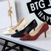322-H117 European And American Style Women's High-heeled With Square Toe, Shallow Cut, Bow Tie, Satin Stitching,_vogvips.com