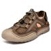 Men's Summer Casual Sandals, Non-Slip, Hollow-Out, Breathable, Soft Sole, Closed-Toe Beach Shoes, Mesh Shoes, Men's Brea_vogvips.com