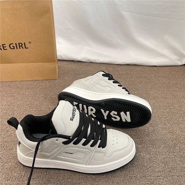 Women's Thick Soled Lightweight Sneakers Korean Style Fashionable Casual Retro American Trendy Loaf Shoes Versatile For Students_vogvips.com