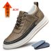 Men's Invisible Increase Sneakers Cowhide Leather Trendy Casual Hidden Height White Sports Shoes_vogvips.com