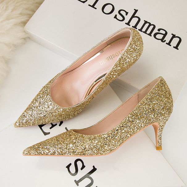 Women S Pumps Style Fashionable And Sexy Nightclub Slimming Stiletto High Heels Banquet Shallow Mouth Pointed Toe_vogvips.com